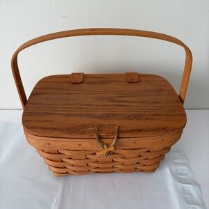 Longaberger Vintage Medium Purse Badket With Liner